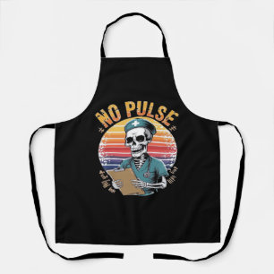 Funny Skeleton Nurse No Puldesign - Dunkler Spaß Schürze