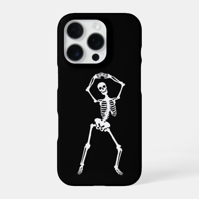 Funny Skeleton Phone Case - Quirky & Protected iPhone 16 Pro Hülle (Rückseite)
