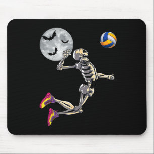 Funny Skeleton Playing Volleyll Happy Halloween Da Mousepad