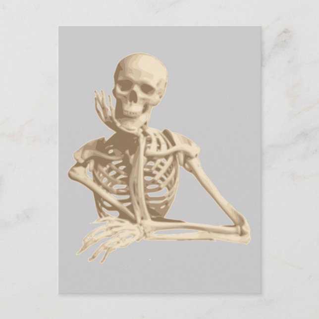 Funny Skeleton Postkarte (Vorderseite)