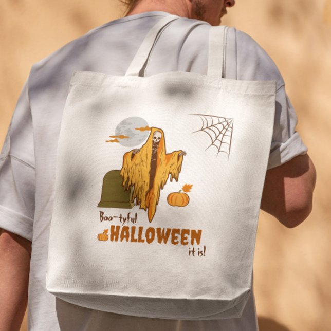 Funny Skeleton Pumpkin Adult Humor Halloween-Party Tragetasche (Von Creator hochgeladen)