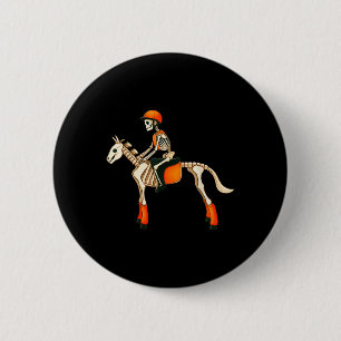 Funny Skeleton Reiten Halloween Kostüme Männer Button