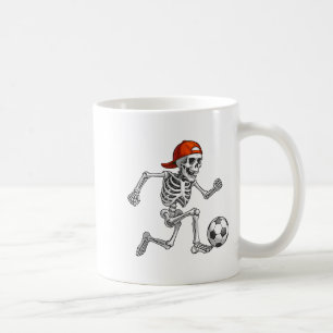 Funny Skeleton Soccer Men Boys Kinder Halloween Kaffeetasse
