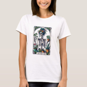 Funny Skeleton The Pflanze Lady Tarot T-Shirt