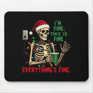 Funny Skeleton Weihnachtslicht Ich bin gut, alles. Mousepad