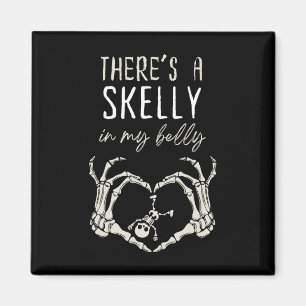 Funny Skelett Da ist Skelett in meinem Bauch schwa Magnet