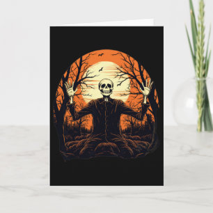 Funny Skelett Halloween für Männer Frauen Karte