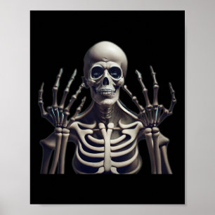 Funny Skelett Halloween für Mens Frauen Kinder Poster