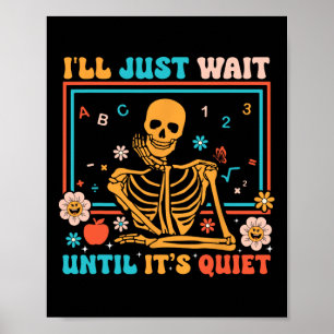 Funny Skeletter Lehrerin Halloween Kostüme Männer Poster