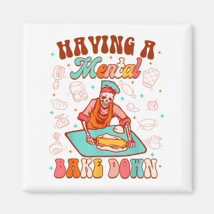 Funny Skeletts Backen Lover mit Mental Magnet