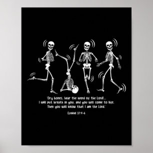 Funny Skeletts Tanzen Trockene Knochen kommen live Poster