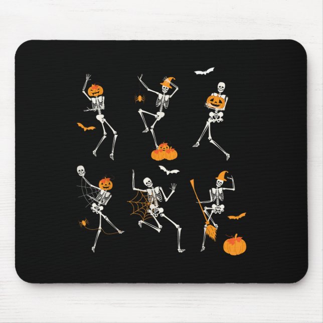Funny Skeletts tanzend Challenge Halloween Mousepad (Vorne)
