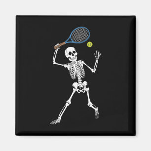 Funny Skeletts Tennis Liebhaber Spookes Schwimmen Magnet