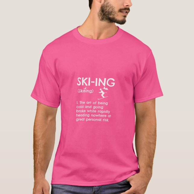 Funny Ski Definition Design Geschenk Idee für Skif T-Shirt (Vorderseite)