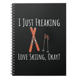 Funny Ski Gifts Skiing Humor Skier Winter Sports Notizblock