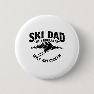 Funny Ski Vater Skiverleih Skifahrer Niedlich Skiv Button