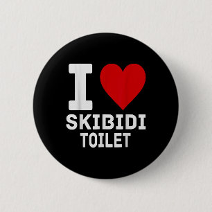 Funny Skibidi Meme I Liebe Skibidi Toilette für Mä Button