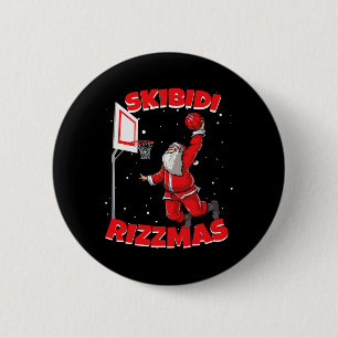 Funny Skibidi Rizzmas Christmas Rizz Button