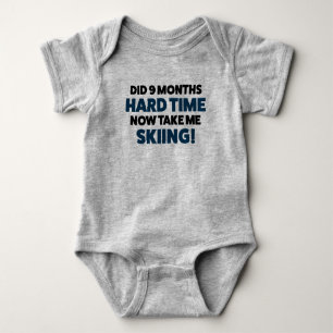 Funny Skiing Jersey Bodysuit für Baby Strampler