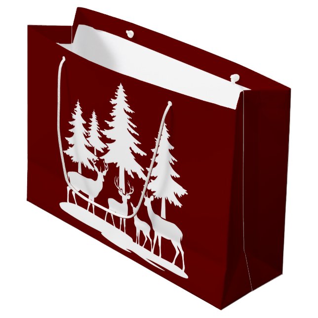 Funny Skinny Pine Sommer Wandern Camping Große Geschenktüte (Vorderseite Schrägansicht)