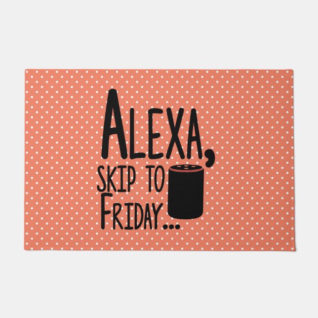 Funny Skip bis Freitag Tür Matte (Vorderseite)