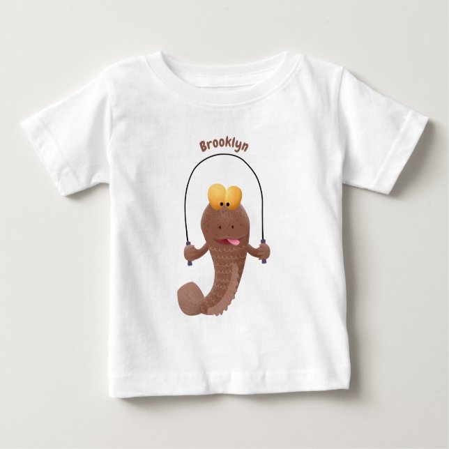 Funny skipper mudskipper fish Cartoon Baby T-shirt (Vorderseite)