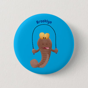 Funny skipper mudskipper fish Cartoon Button