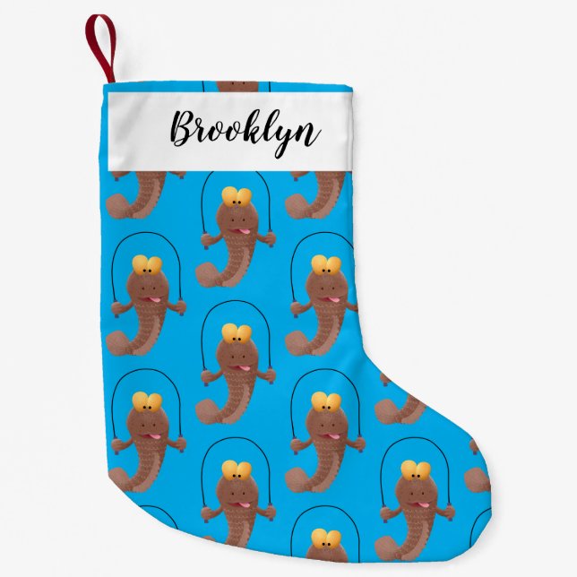 Funny skipper mudskipper fish Cartoon Kleiner Weihnachtsstrumpf (Vorderseite)