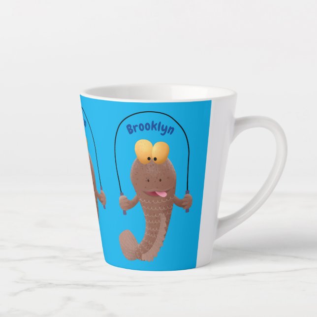 Funny skipper mudskipper fish Cartoon Milchtasse (Rechts)
