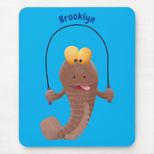 Funny skipper mudskipper fish Cartoon Mousepad (Vorne)