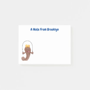 Funny skipper mudskipper fish Cartoon Post-it Klebezettel