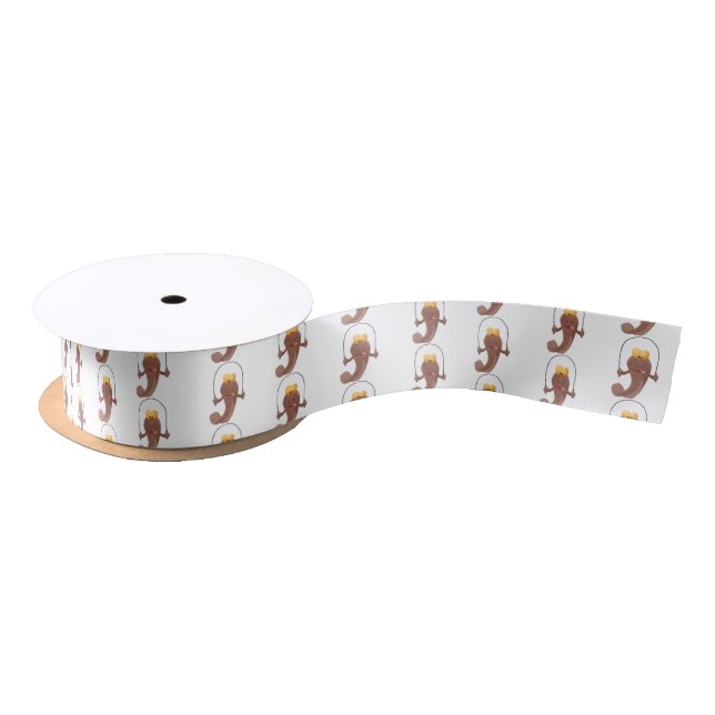Funny skipper mudskipper fish Cartoon Satinband (Spule)