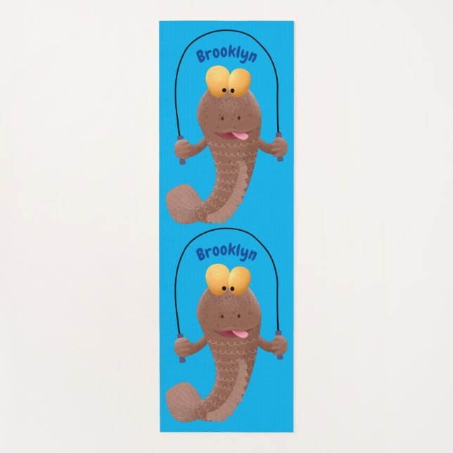 Funny skipper mudskipper fish Cartoon Yogamatte (Vorderseite)