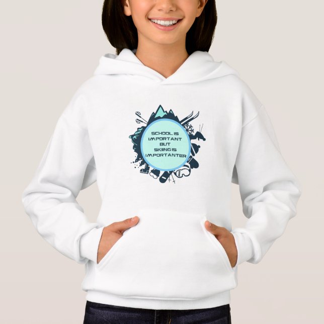 Funny Skiquote Hoodie (Vorderseite)