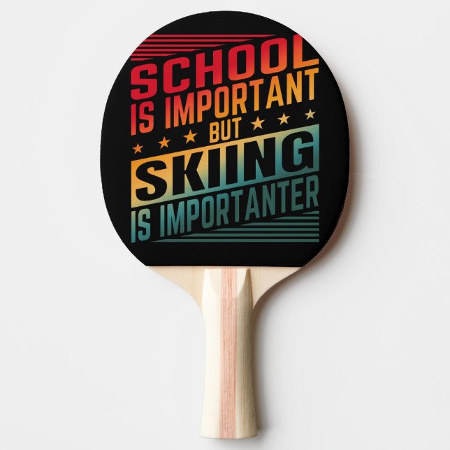 Funny Skiquotes Typografie Tischtennis Schläger (Vorderseite)