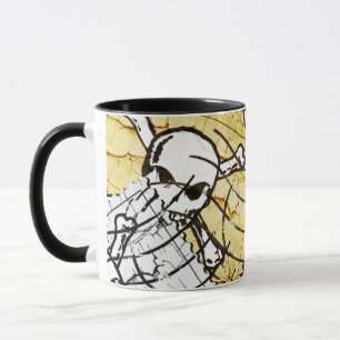 Funny Skull Briefmarke Tasse