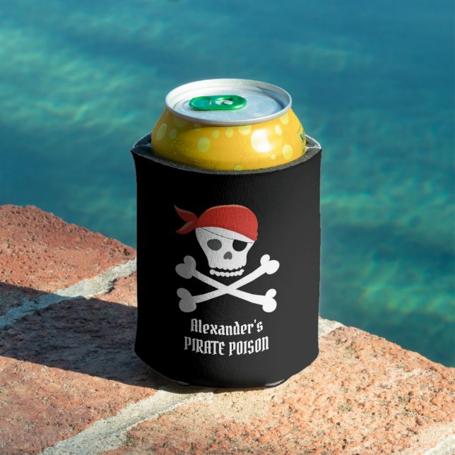 Funny Skull Crossbones Pirate Gift Custom Dosenkühler (In Situ Pool)