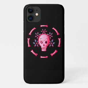 Funny Skull Design - Pink Skull mit Happy Worm Case-Mate iPhone Hülle