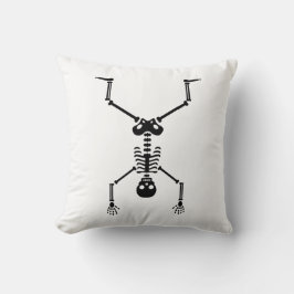 Funny skull doing handstand kissen