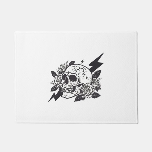 Funny Skull Lover Fußmatte (Vorderseite)