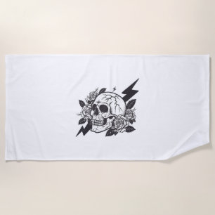Funny Skull Lover Strandtuch