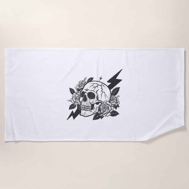 Funny Skull Lover Strandtuch (Vorderseite)