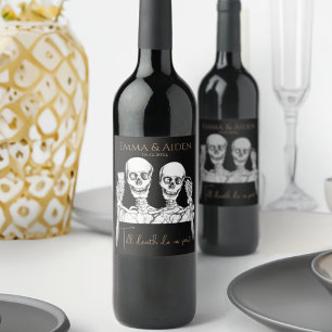 Funny Skull Wine Label Weinetikett