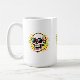 **Funny Skull With Sunglasses – Cartoon Laughing S Kaffeetasse
