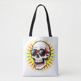 **Funny Skull With Sunglasses – Cartoon Laughing S Tasche