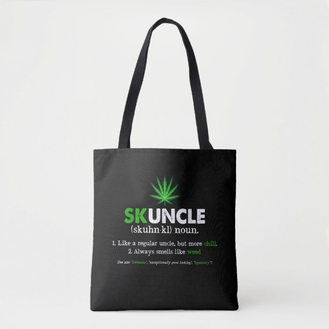 Funny Skuncle Weed Smoker Onkel Lover Tasche (Vorderseite)