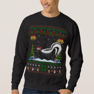 Funny Skunks Xmas Geschenk Weihnachtsmannmütze Ugl Sweatshirt