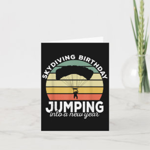 Funny Skydiver Retro Designs Skydiving Birthday Pa Karte