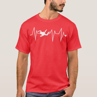 Funny Skydiver Skydiver Herzschlag Pulrat Rat T-Shirt