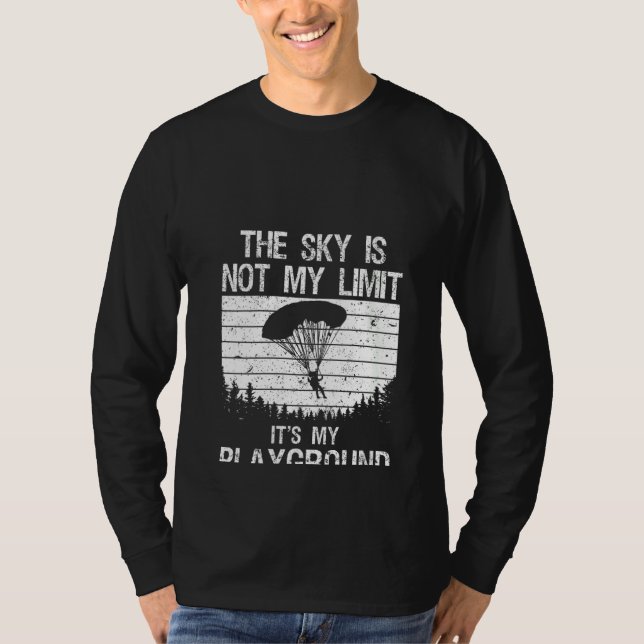 Funny Skydiving Art for Men Skydive L T-Shirt (Vorderseite)